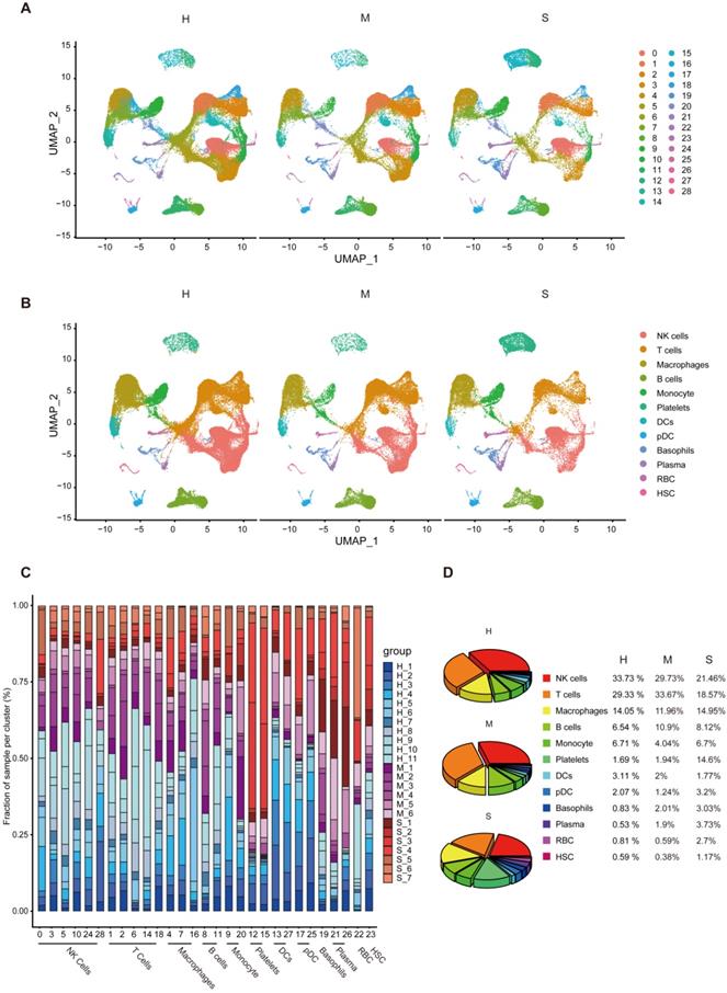Dynamic response landscape of immune cells identified immune ...